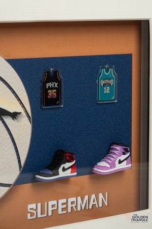 Superman Basketball 3D Art Frame