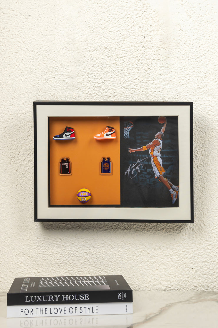 Bryant Basketball 3D Art Frame - Orange