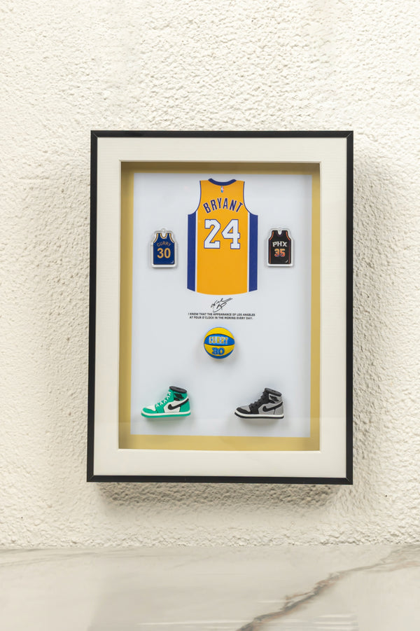 Bryant Jersey 3D Art Frame - White