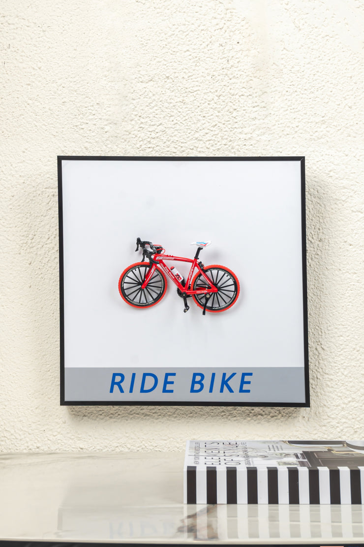 Velocity 3D Bicycle Wall Art Frame  - Red