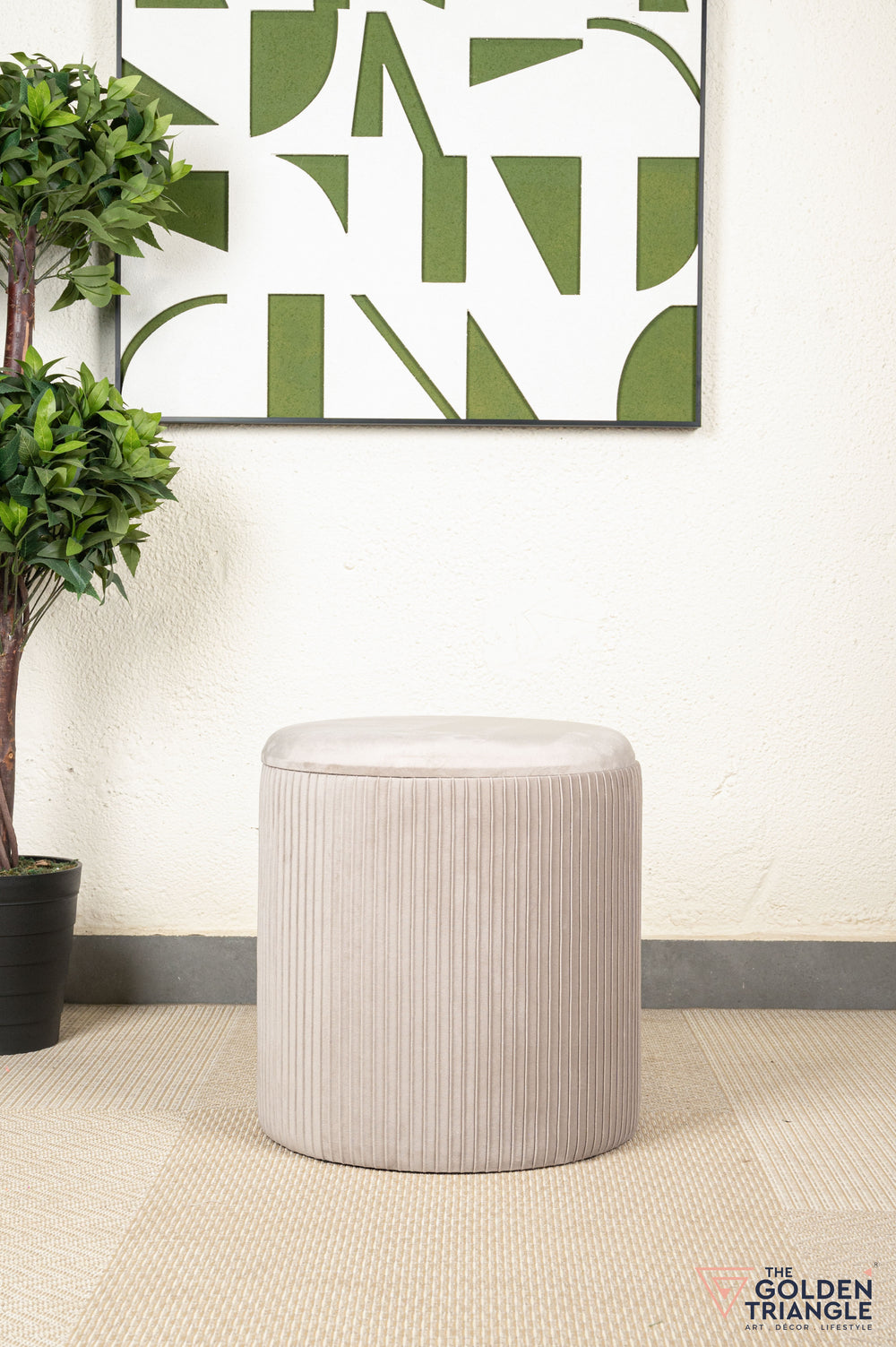 Ciara Suede Storage Pouffe