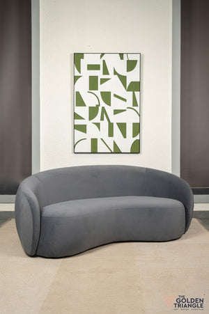 Celine Curved Couch - Gray