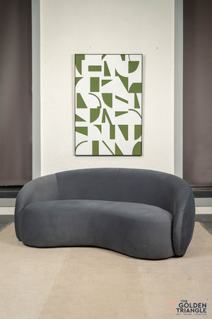 Celine Curved Couch - Gray