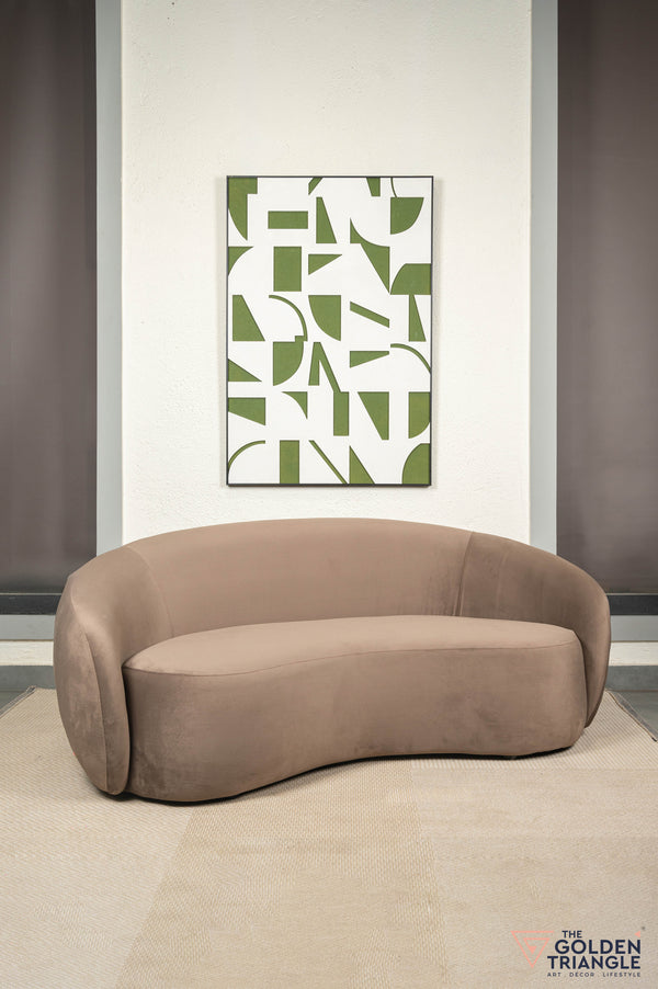 Celine Curved Couch - Mocha