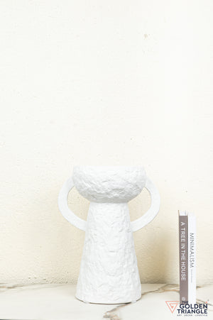 Ren Tall Ceramic Vase - White