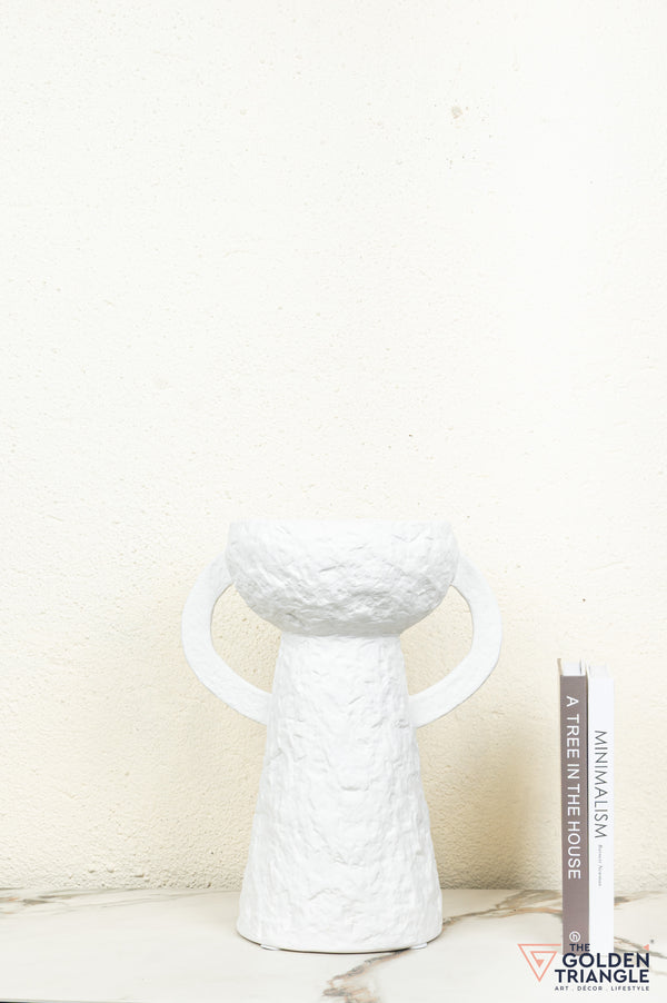 Ren Tall Ceramic Vase - White