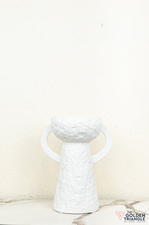 Ren Tall Ceramic Vase - White