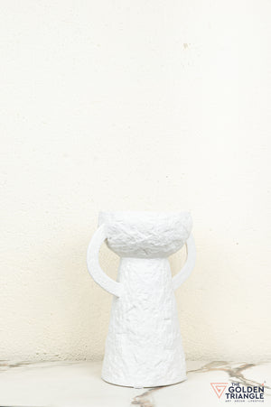 Ren Tall Ceramic Vase - White