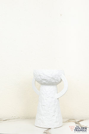 Ren Tall Ceramic Vase - White