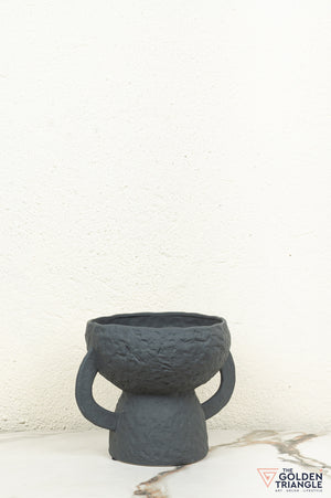 Ren Short Ceramic Vase - Black