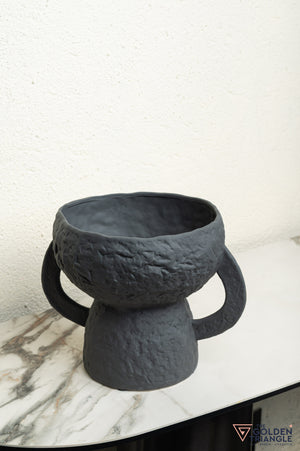 Ren Short Ceramic Vase - Black