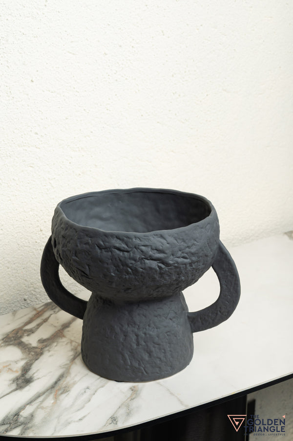 Ren Short Ceramic Vase - Black