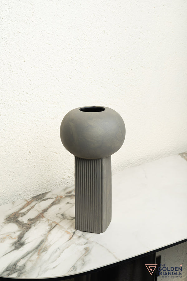 Oto Ceramic Vase - Gray