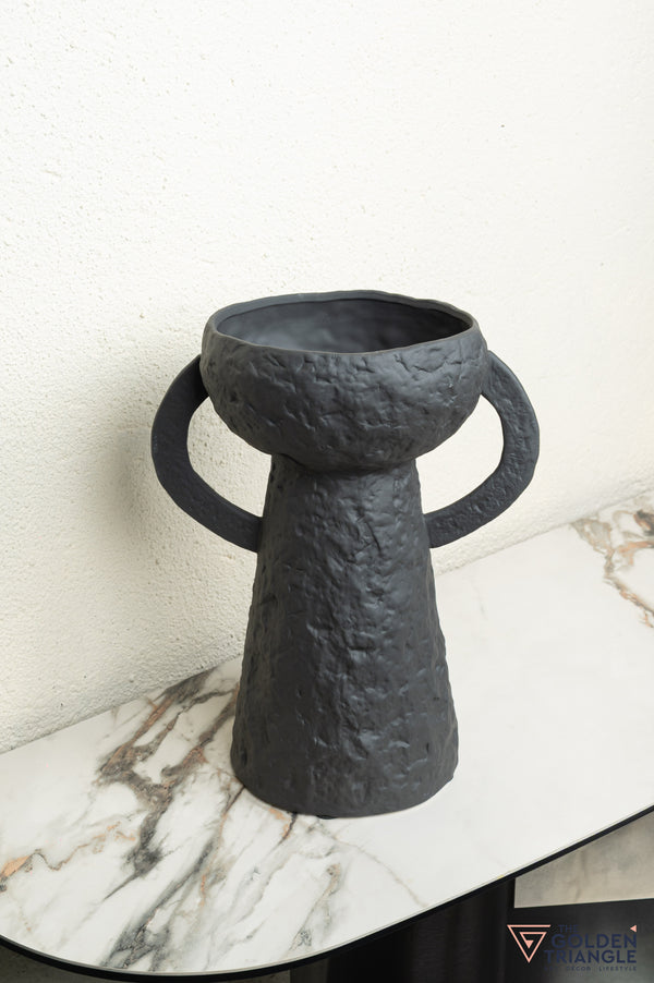 Ren Tall Ceramic Vase - Black
