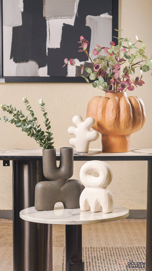 Fuyu Ceramic Tabletop Showpiece - White