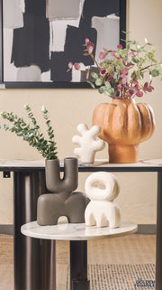 Fuyu Ceramic Tabletop Showpiece - White