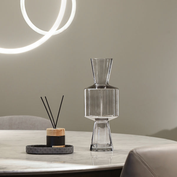 Blossom Glass Vase - Smoke