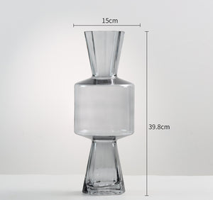 Blossom Glass Vase - Smoke