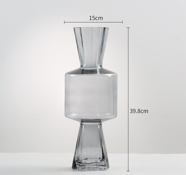 Blossom Glass Vase - Smoke