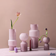 Cherry Blossom Charm Glass Vase - Pink