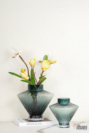 Celia Glass Vase - Blue