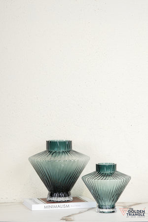Celia Glass Vase - Blue
