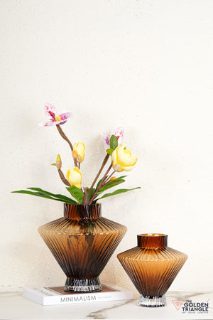 Celia Glass Vase - Amber