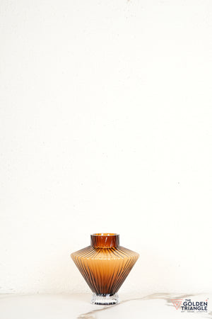 Celia Glass Vase - Amber
