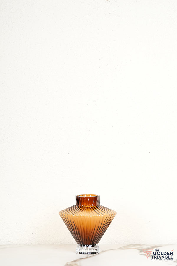 Celia Glass Vase - Amber
