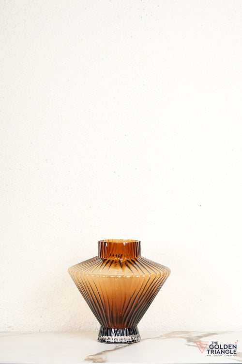 Celia Glass Vase - Amber