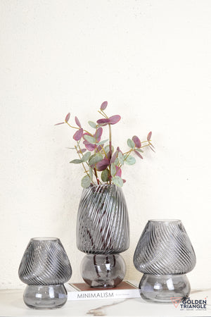 Gaby Glass Vase - Smoke