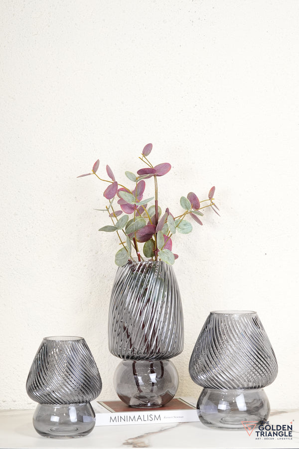 Gaby Glass Vase - Smoke