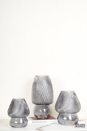 Gaby Glass Vase - Smoke