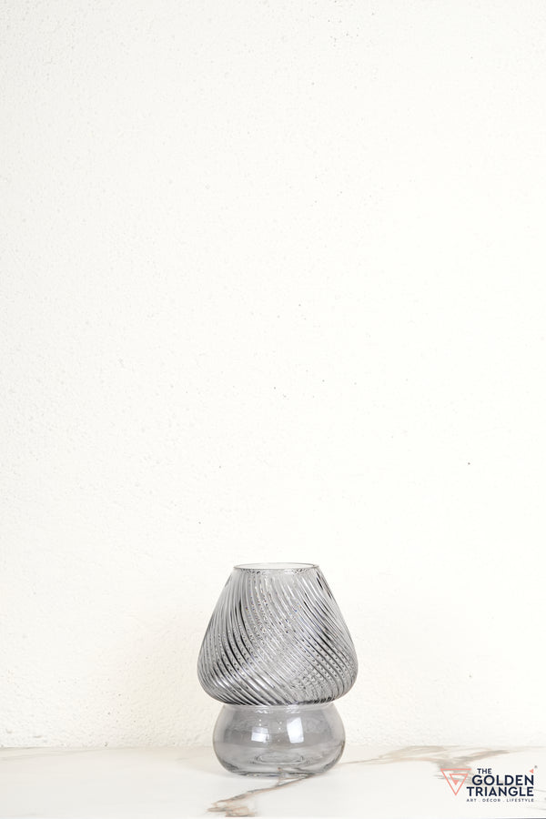 Gaby Glass Vase - Smoke