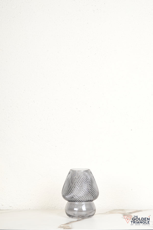 Gaby Glass Vase - Smoke