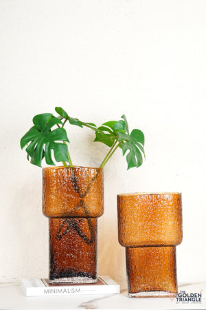 Anya Glass Vase - Amber