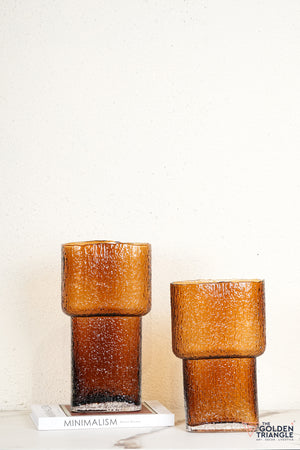 Anya Glass Vase - Amber