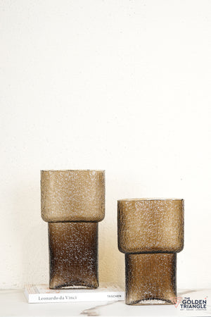 Anya Glass Vase - Brown