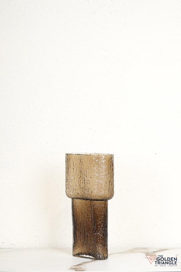 Anya Glass Vase - Brown