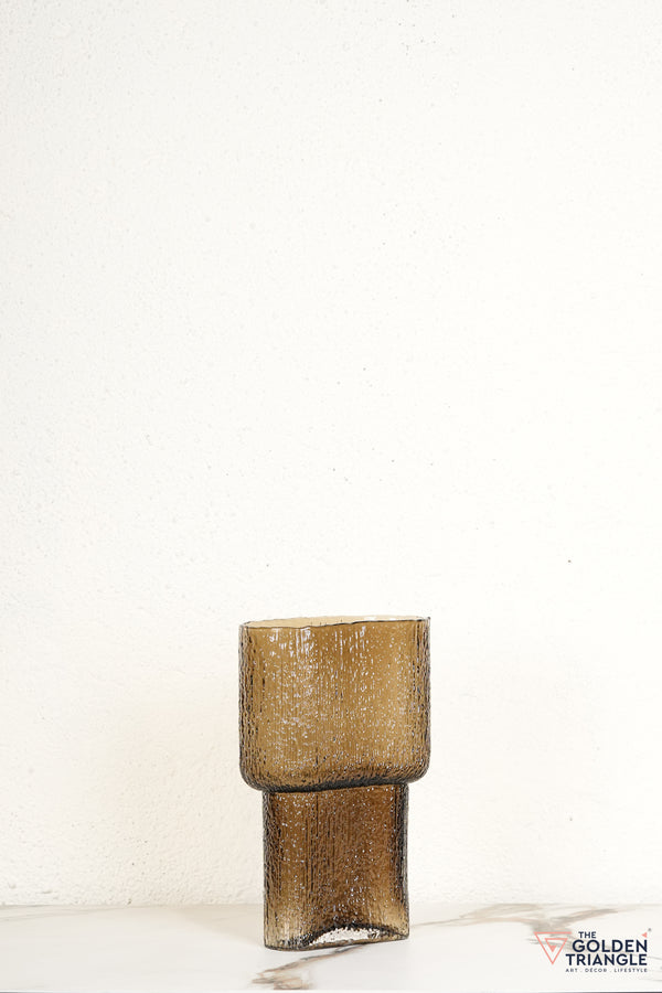 Anya Glass Vase - Brown