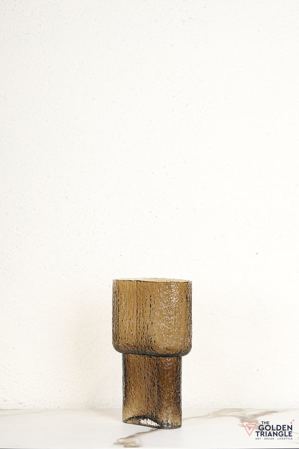 Anya Glass Vase - Brown