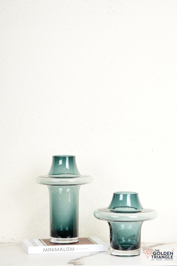 Esme Glass Vase - Blue