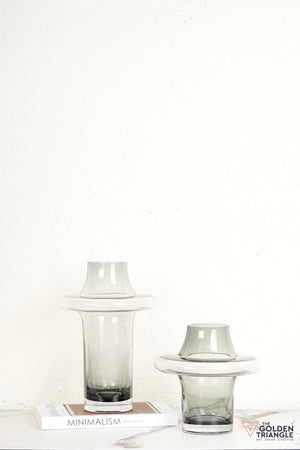 Esme Glass Vase - Smoke