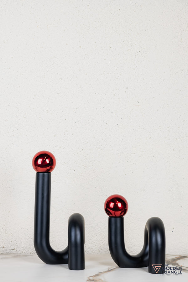 Spiral Ornament Tabletop Decor - Red