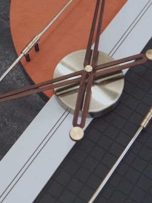 Naz Wall Clock - Orange & Black