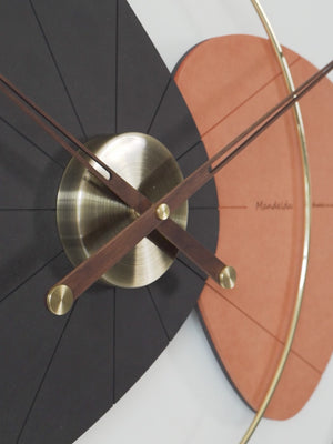 Bronx Wall clock - Black & Orange