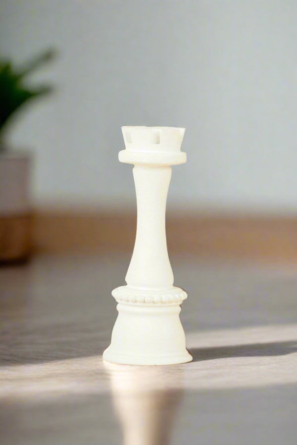 Rook - Chess Decorative Piece - White