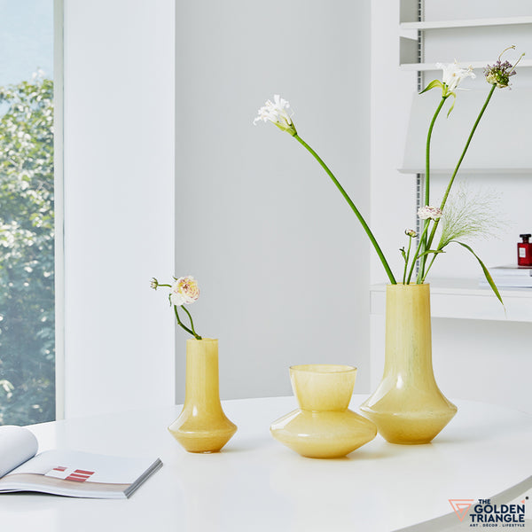 Spring Awakening Glass Vase - Yellow