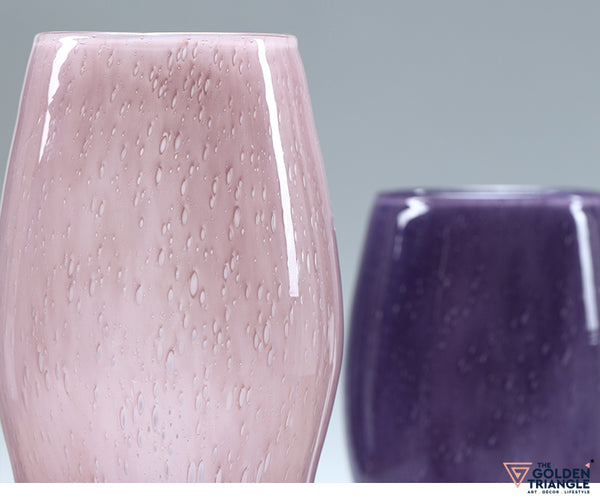 Springtime Sprig Glass Vase - Pink