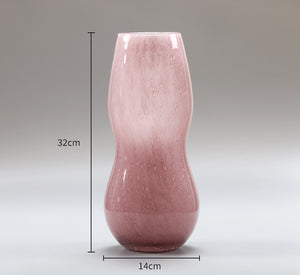 Springtime Sprig Glass Vase - Pink